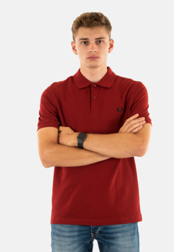 Polos fred perry plain y35 burtn red/navy