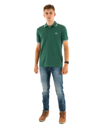 Polos fred perry mm3600 z59 sprtgrn/trackblu