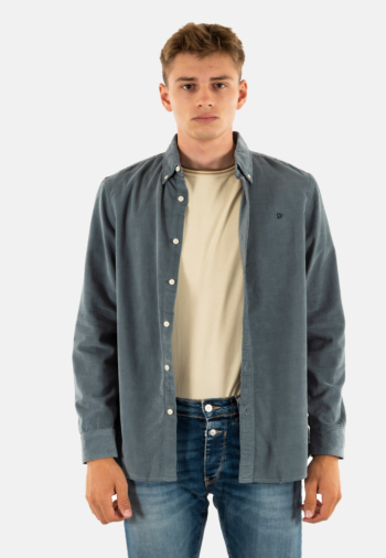 Chemise superdry classic needle cord 9vc stormy weather blue