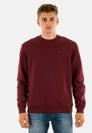 Sweat tommy jeans reg s flag crew xiu red wine