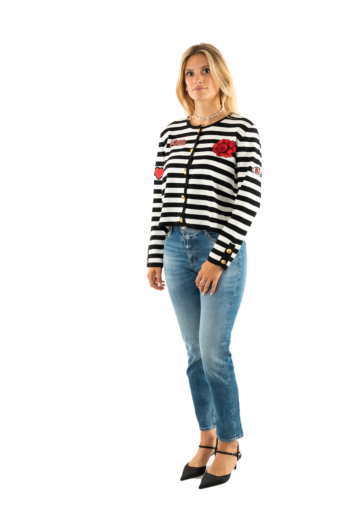 Gilets cardigans lola casademunt lf2511017 2nb negro-blanco