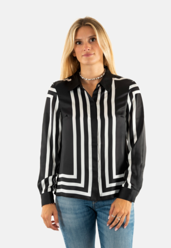 Chemisier morgan 251-cline noir/off white