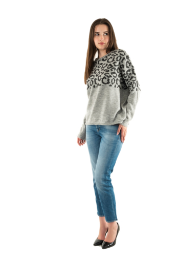Pull hiver only jade light grey mela/leo/dark g