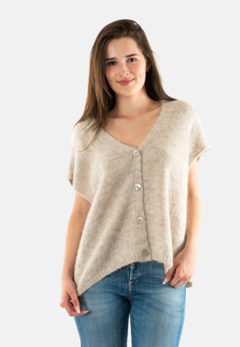 Gilets cardigans grace & mila savant greige