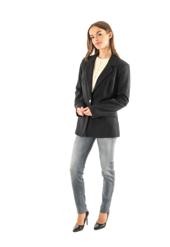 Blousons et vestes guess jeans chissy jblk jet black a996