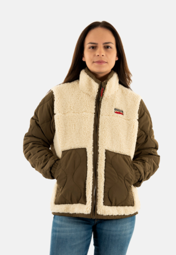 Blousons et vestes superdry fleece hybrid 1lg oatmeal beige