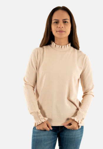 Pull hiver la petite etoile solferino 13 beige