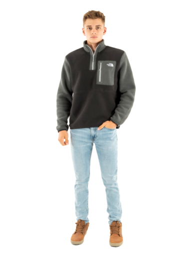 Sweat the north face yumiori 1/4 zip s5h tnfblk/asphltgry/mnmntgry