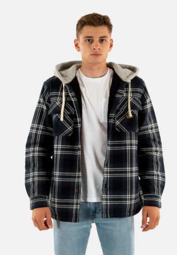 Chemise superdry surplus hooded check g7t navy window check