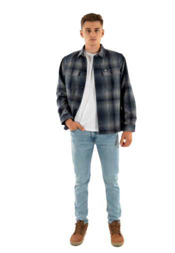 Chemise superdry wool miller i1s western ombre blue