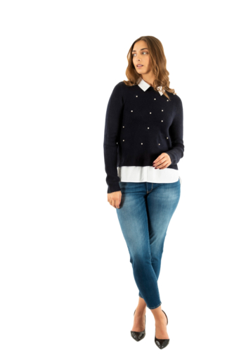 Pull hiver only dolly night sky w. cloud dancer woven mix