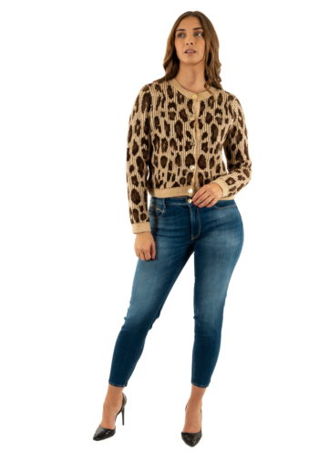 Gilets cardigans only sybille irish cream mel/shaved c/toasted c/gold buttom