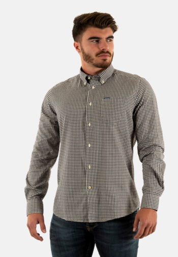 Chemise barbour padshaw tailored gingham br17 dark oak