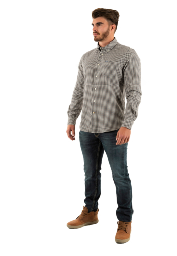 Chemise barbour padshaw tailored gingham br17 dark oak