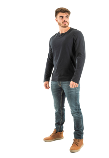 Tee shirt manches longues superdry classic essential 98t eclipse navy