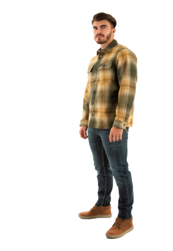 Chemise superdry wool miller i1u western ombre olive green