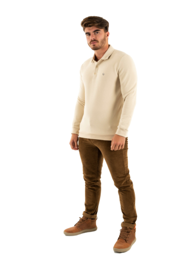 Polos manches longues Benson & Cherry miami ecru