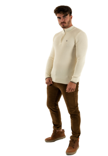Pull hiver Benson & Cherry fairup ecru