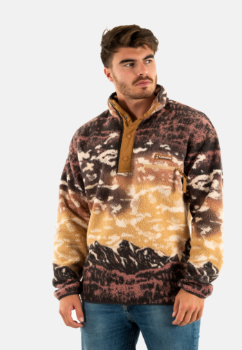 Pull hiver columbia helvetia ii printed half 225 camel brown sis