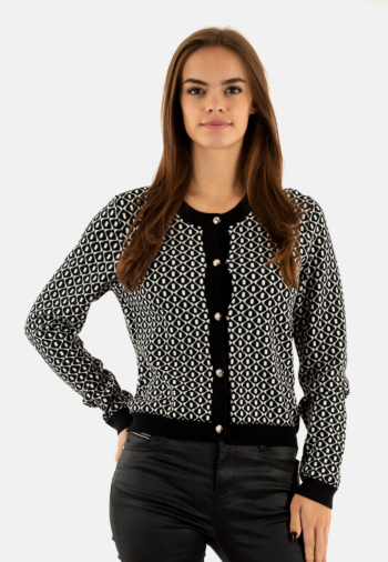Gilets cardigans morgan 252-msixta noir/off white
