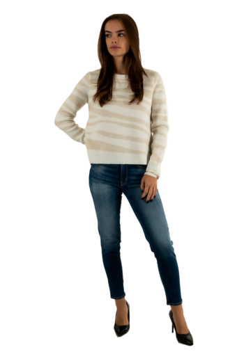 Pull hiver morgan 252-mtigra ivoire m