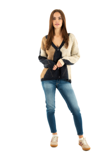 Gilets cardigans only noemie night sky cocoa créme/biscotti melange