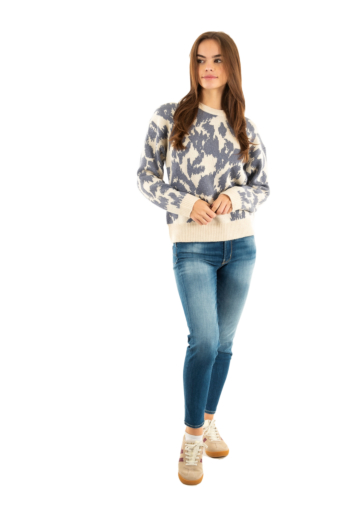 Pull hiver only gigi birch vintage indigo glitter