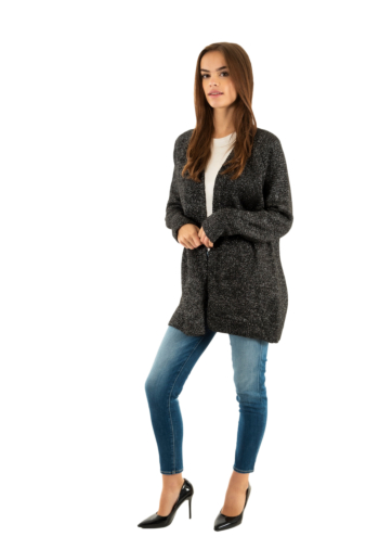 Gilets cardigans only benin black silver glitter
