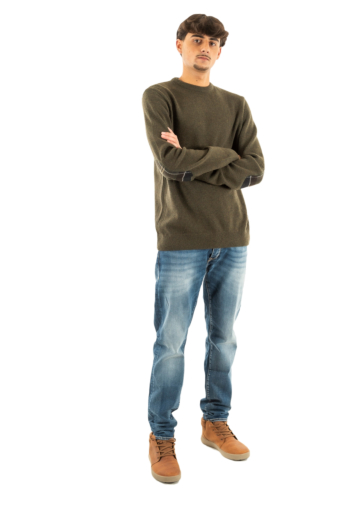 Pull hiver barbour holden crew neck ol91 olive marl