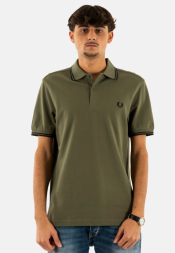 Polos fred perry mm3600 z50 lrlwrthgreen/blk