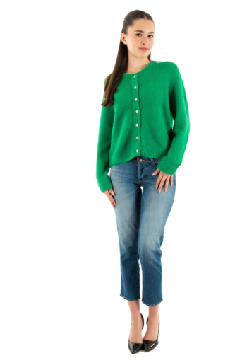 Gilets cardigans only maggie medium green melange