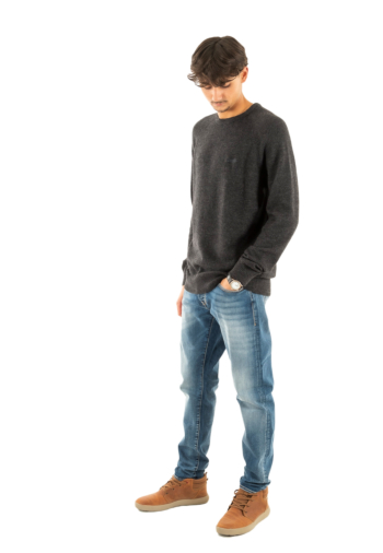 Pull hiver superdry wool blend h8t midnight charcoal marl