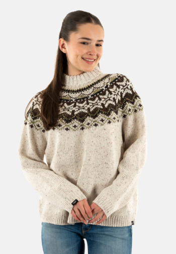 Pull hiver superdry fairisle high h9k off white multi
