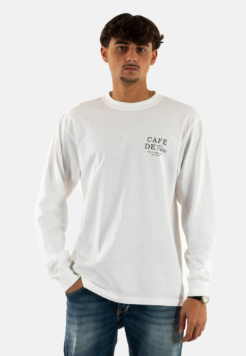 Tee shirt manches longues vans cafe vans white wht1