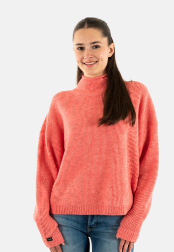 Pull hiver superdry slouchy mock h5u dry red twist