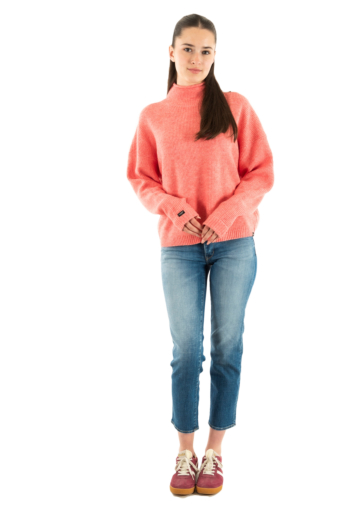 Pull hiver superdry slouchy mock h5u dry red twist