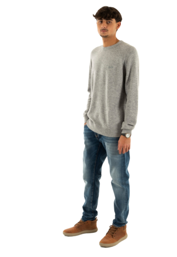 Pull hiver superdry wool blend 41q light grey marl