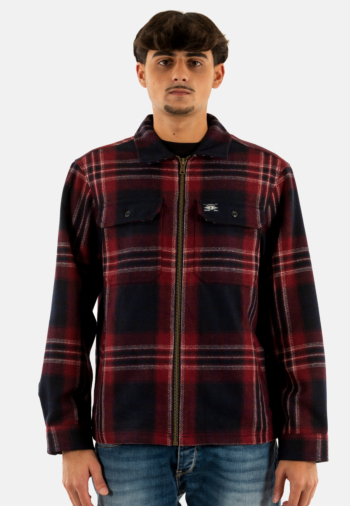 Chemise superdry wool miller h8s michigan check navy