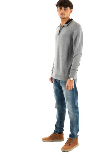 Pull hiver superdry wool blend h4r blue grey marl