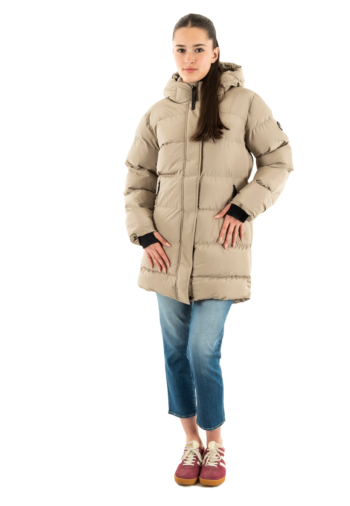 Doudounes superdry sports puffer mid 9un winter twig beige