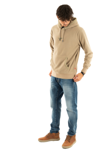 Sweat superdry micro logo fleece 9un winter twig beige