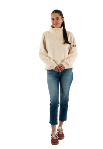 Sweat superdry super soft henley 3ku rice white