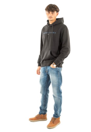 Sweat tommy jeans reg linear logo 0gk black multi