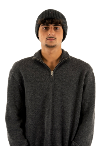 Bonnets tommy jeans flag pima pa7 charcoal gray