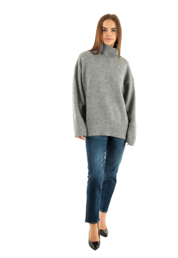 Pull hiver only azu dark grey melange