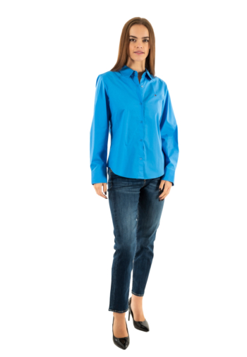 Chemisier tommy jeans ess poplin regular c4h mesmerizing blue