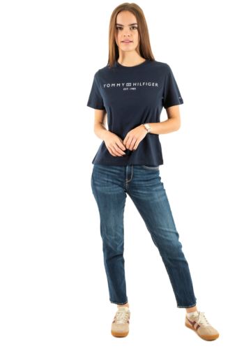 Tee shirt tommy jeans reg corp logo c1g dark night navy