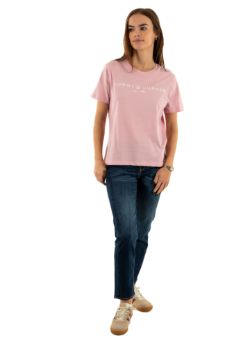Tee shirt tommy jeans reg corp logo tpg bonita pink