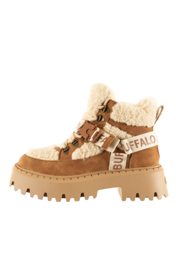Baskets montantes buffalo aspen com mid warm beige/cogn