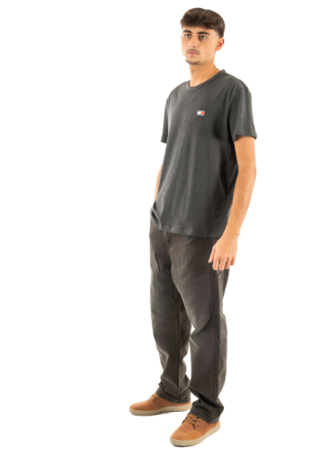 Tee shirt tommy jeans reg badge bds black htr